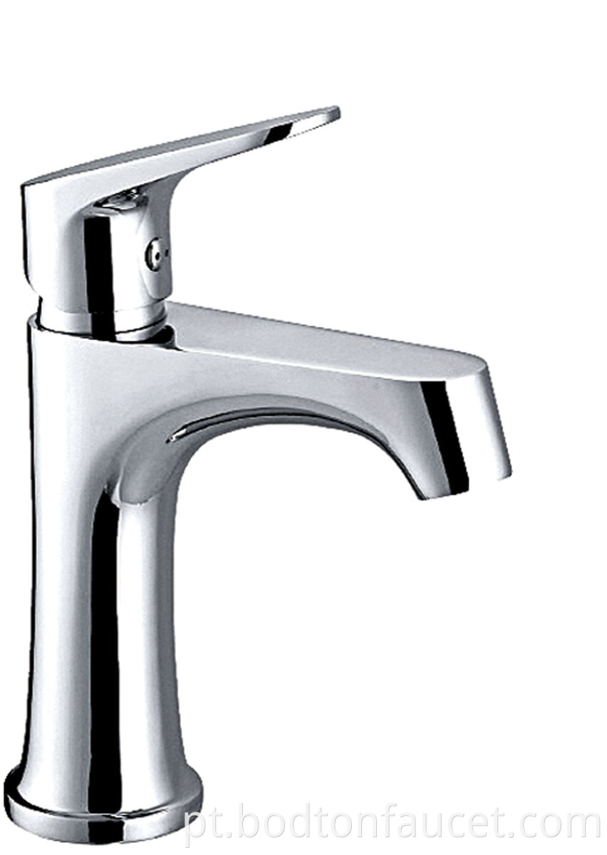 Chrome-plated basin faucet is durable